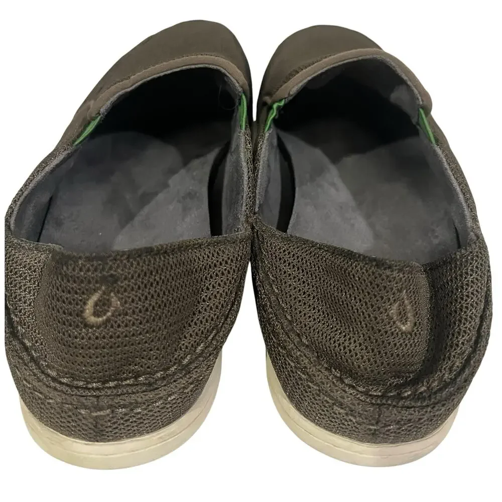 Olukai Shoes Mens 8.5 Loafers Nohea Mesh Green Comfort Casual Shoes Slip On
